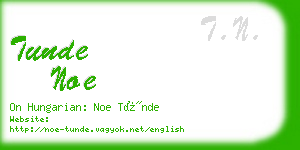 tunde noe business card